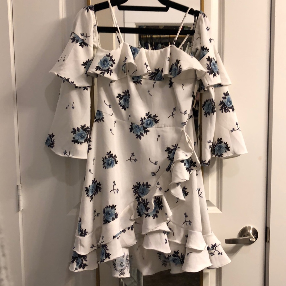 White ruffle dress